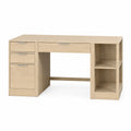 Scrivania in legno MDF con cassetti e mensole 140x60x75 cm