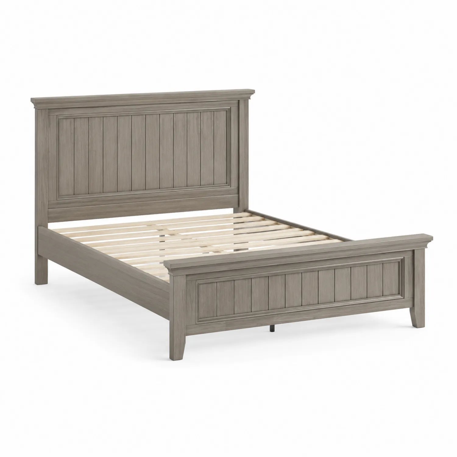 Letto Matrimoniale in Legno Grigio 200x160x110 cm