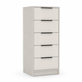 Cassettiera a 5 Cassetti in Melaminico Bianco