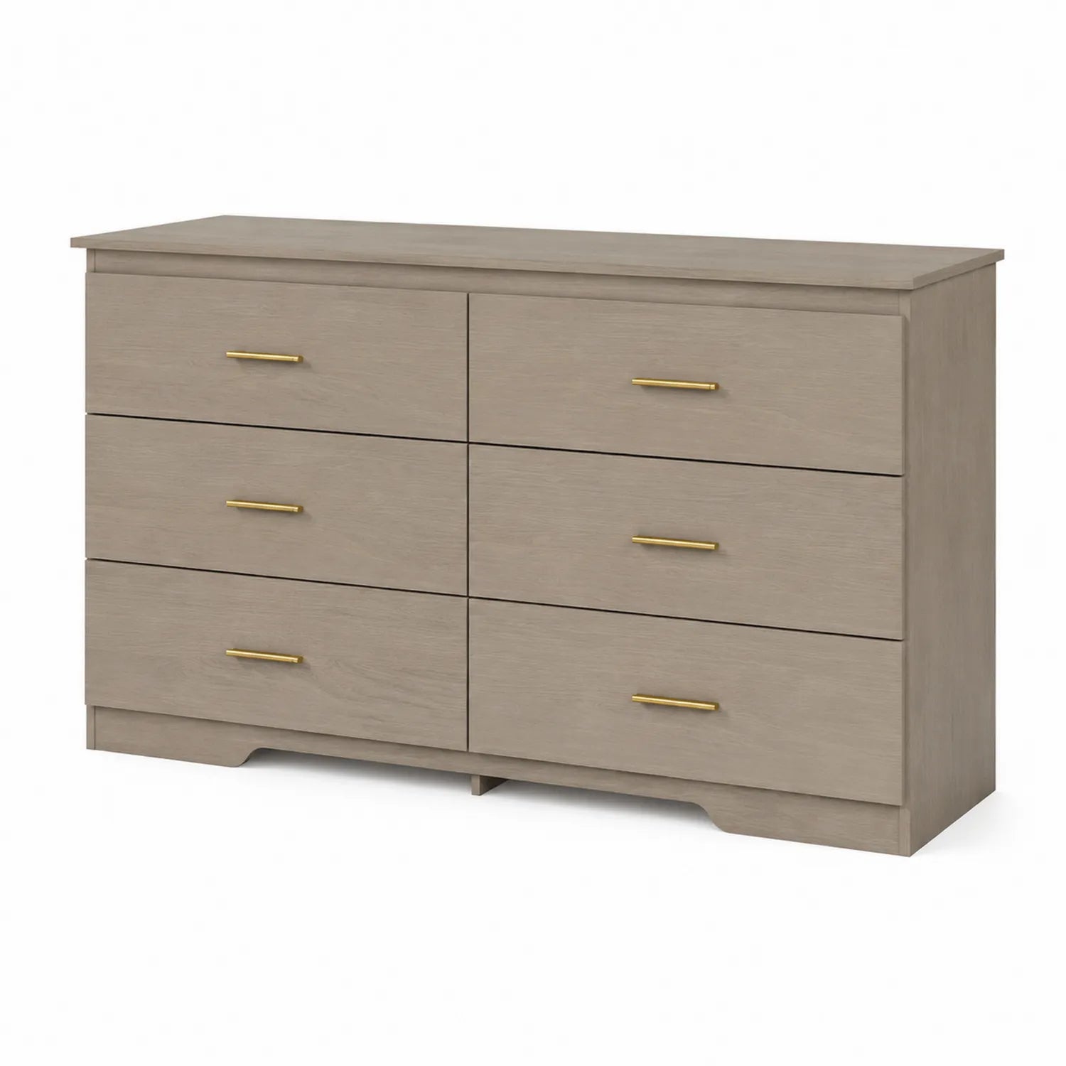 Cassettiera in Legno Composito 6 Cassetti Beige