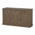 Credenza rettangolare in legno massello marrone