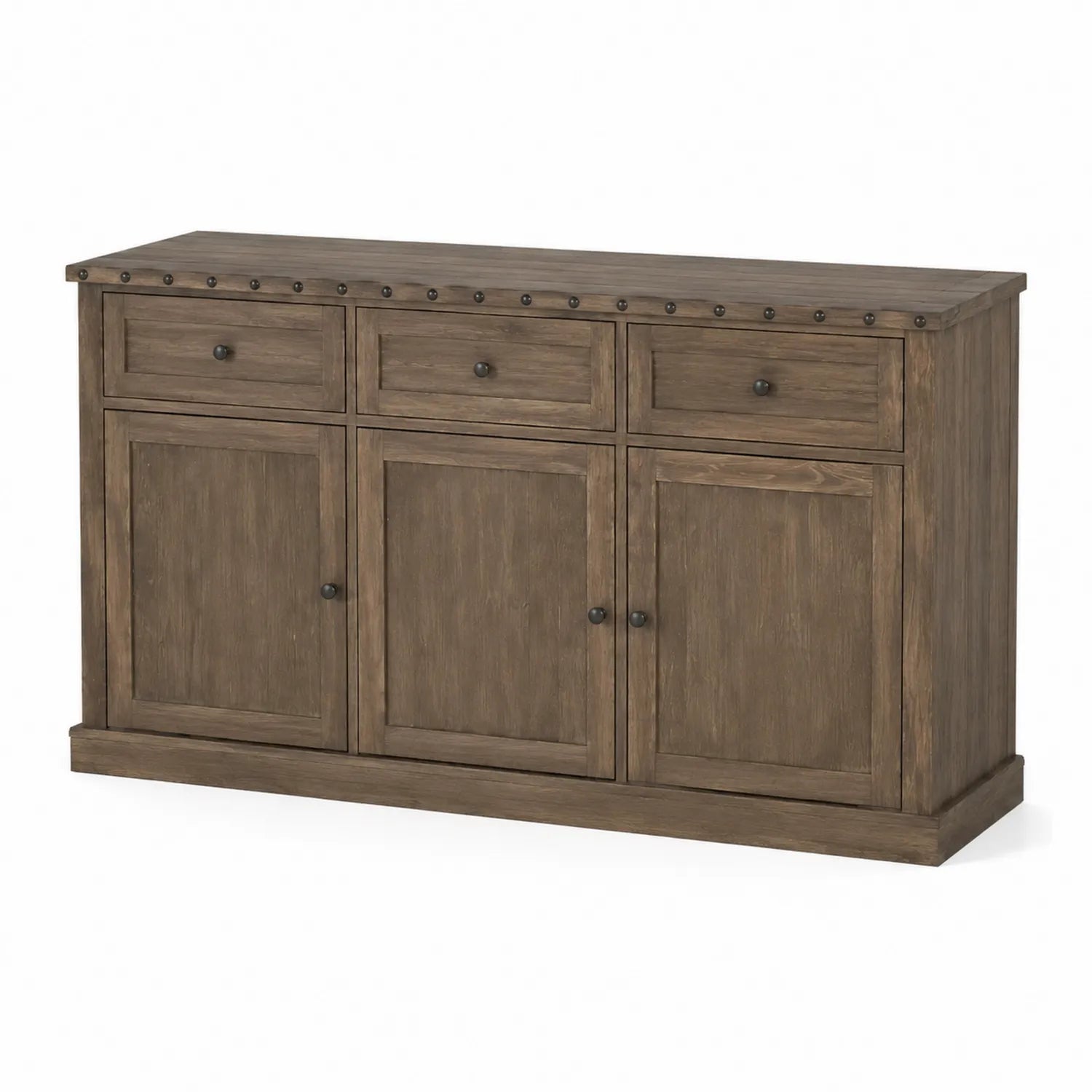 Credenza rettangolare in legno massello marrone