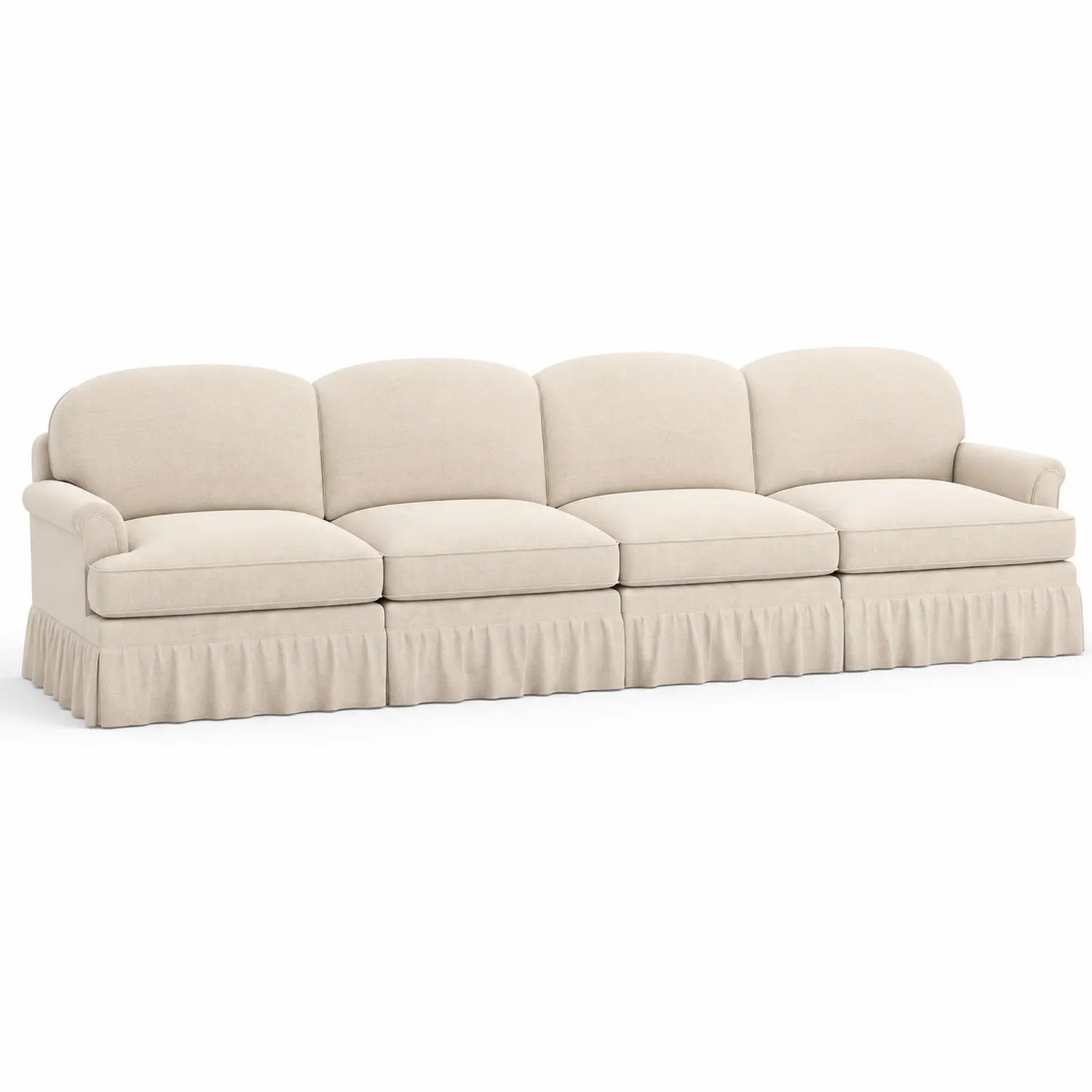 Divano a 4 Posti in Poliestere Beige