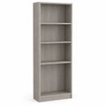 Libreria rettangolare in legno grigio 180x80x24 cm
