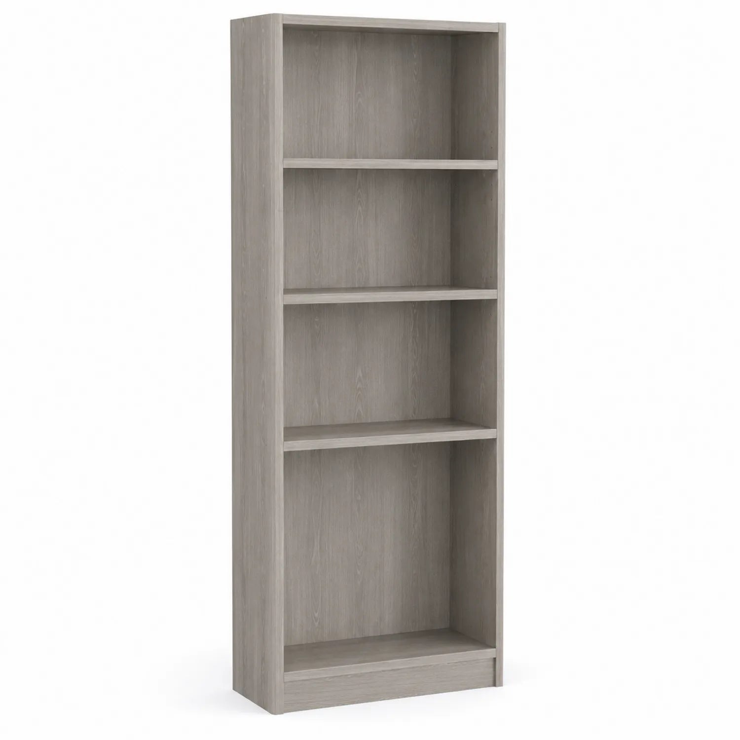 Libreria rettangolare in legno grigio 180x80x24 cm