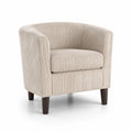 Poltroncina in velluto a coste con gambe in legno, 75x70x70 cm