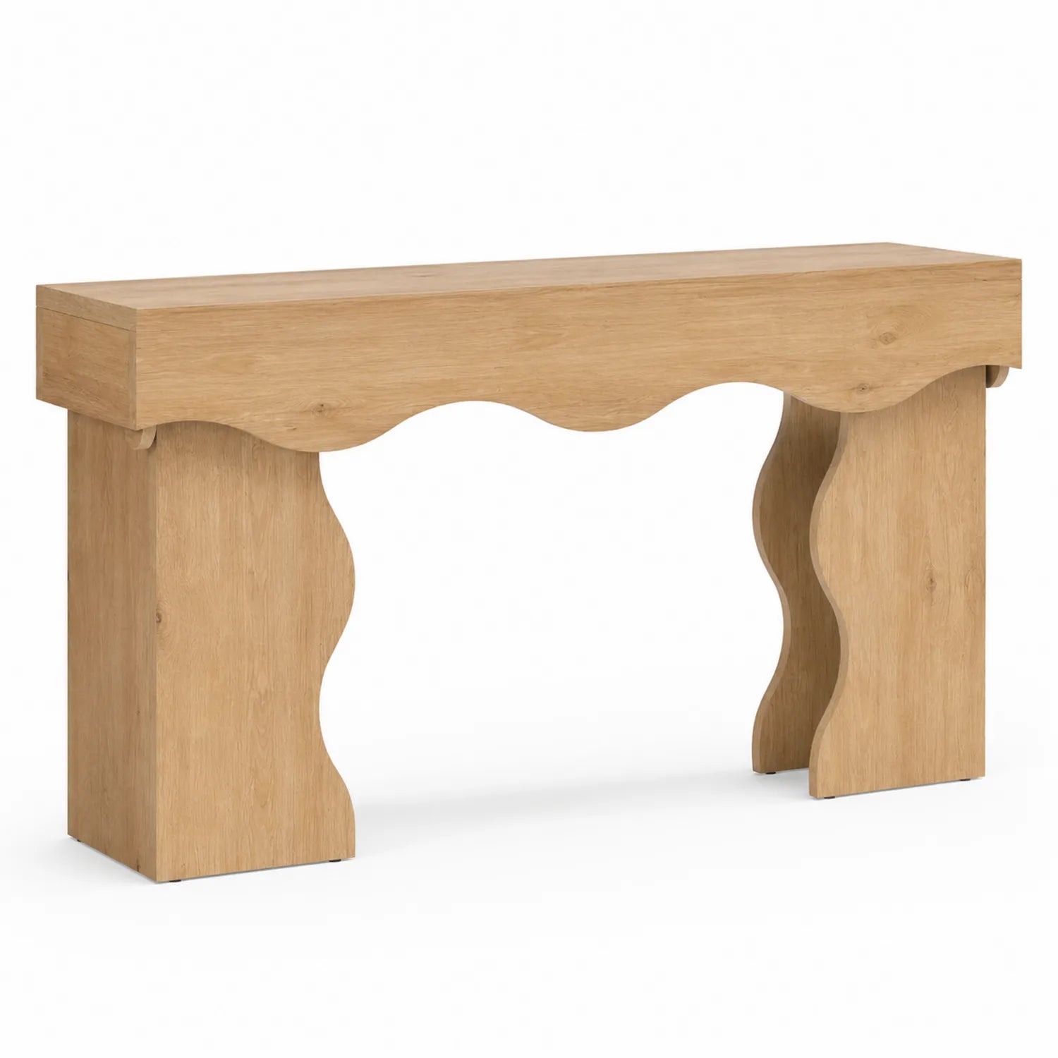 Consolle in Legno con Gambe Ondulate 120x40x75 cm