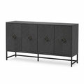 Credenza in MDF e Metallo Nero 180x40x80 cm