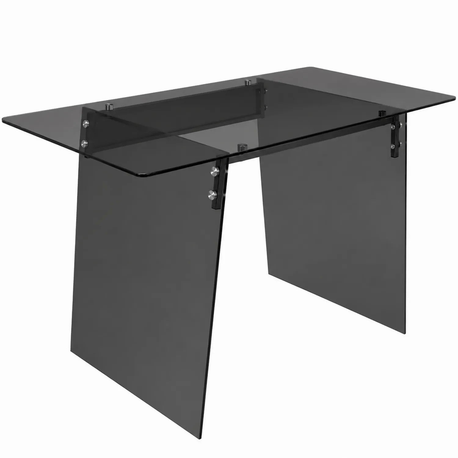 Scrivania in Vetro Temperato Nero Rettangolare 120x60x75 cm