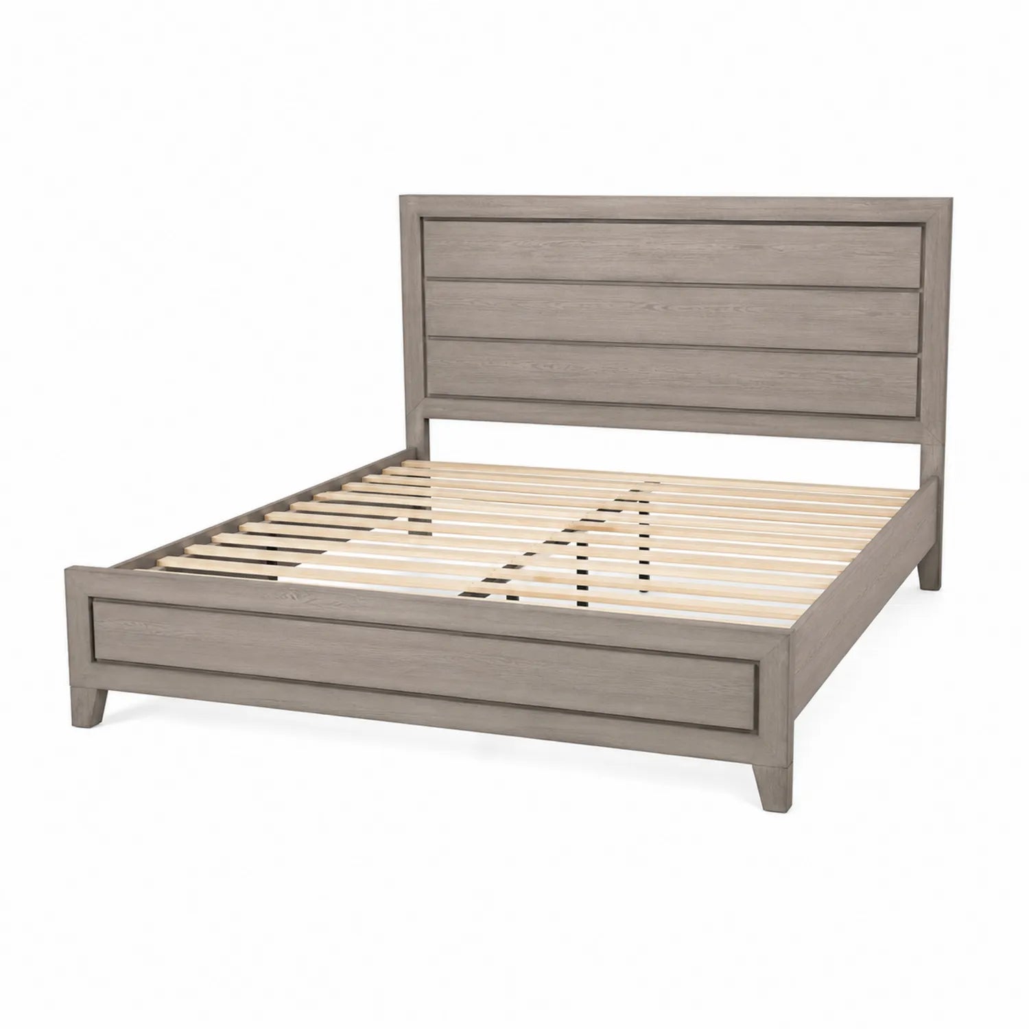 Letto in legno massello grigio 160x200 cm