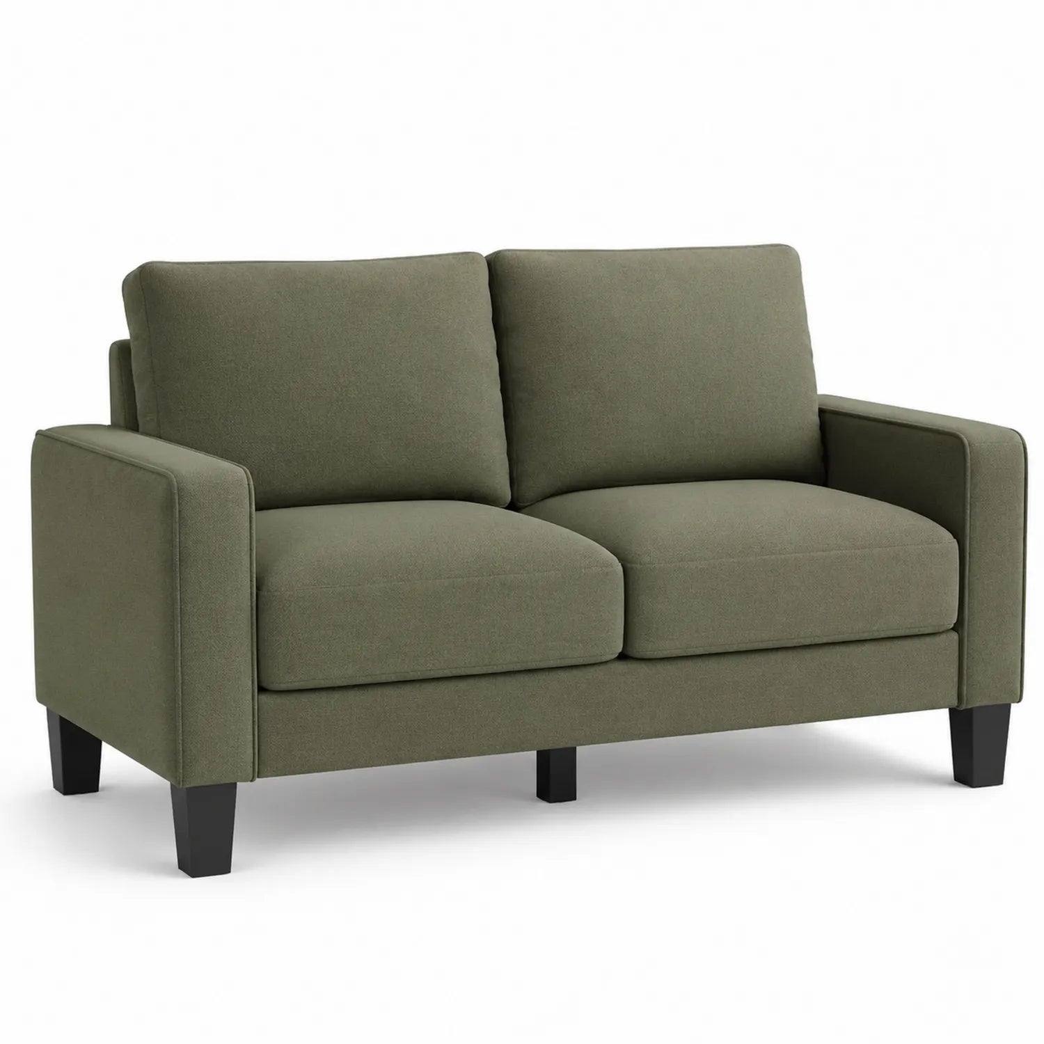 Divano a 2 Posti in Tessuto Verde 150x80x85 cm