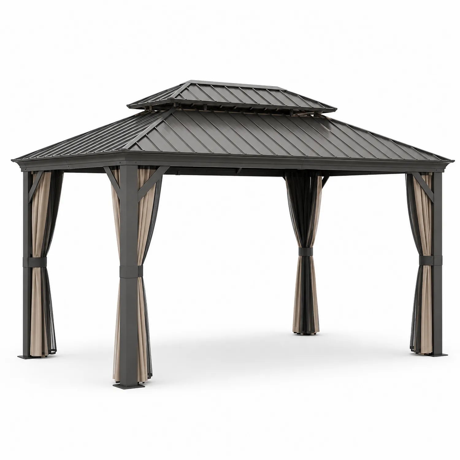Gazebo rettangolare in metallo 300x400 cm