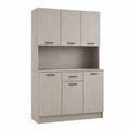 Credenza per Cucina in Pannello MDF Grigio 180x40x200 cm