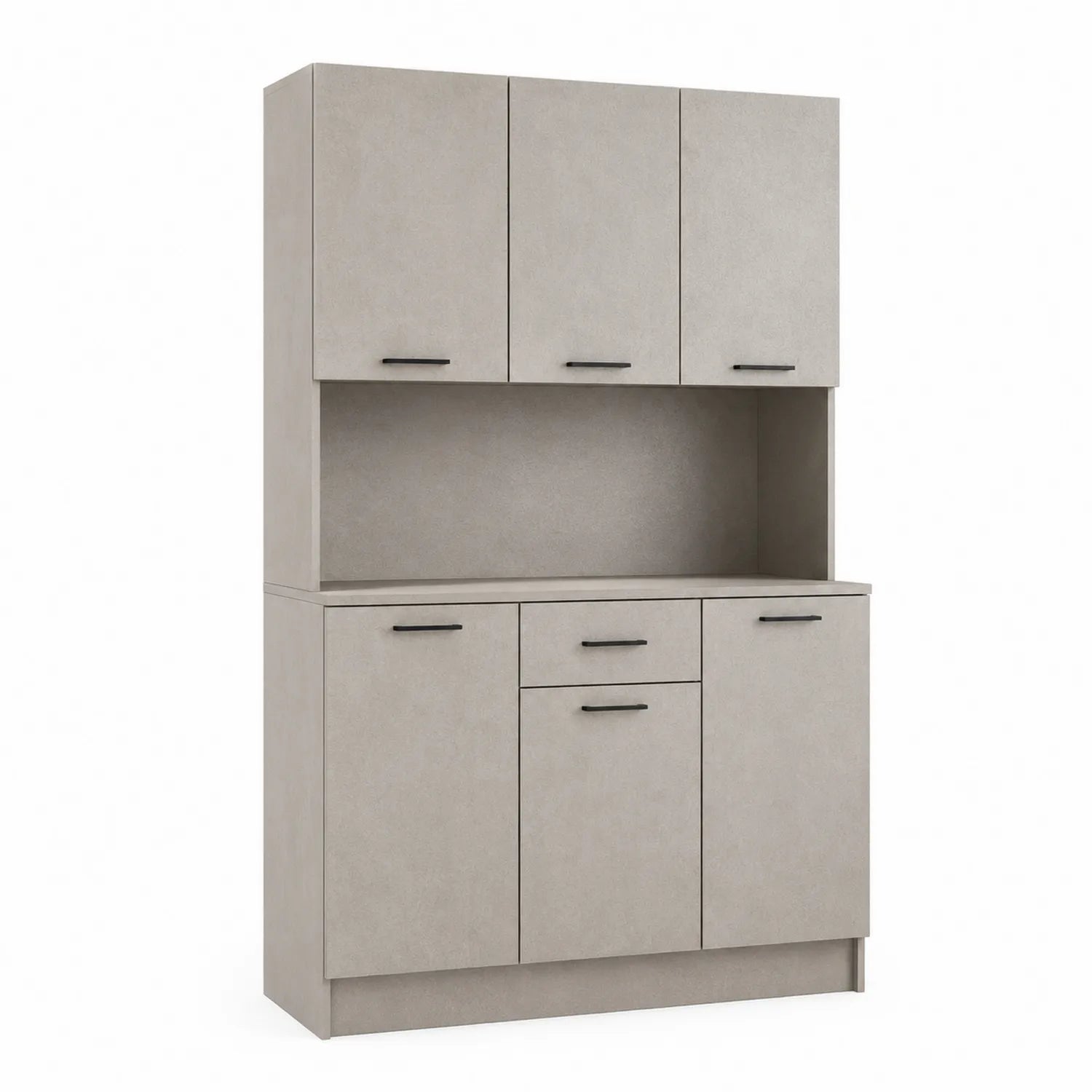 Credenza per Cucina in Pannello MDF Grigio 180x40x200 cm