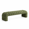Panca in tessuto verde 160x45x45 cm