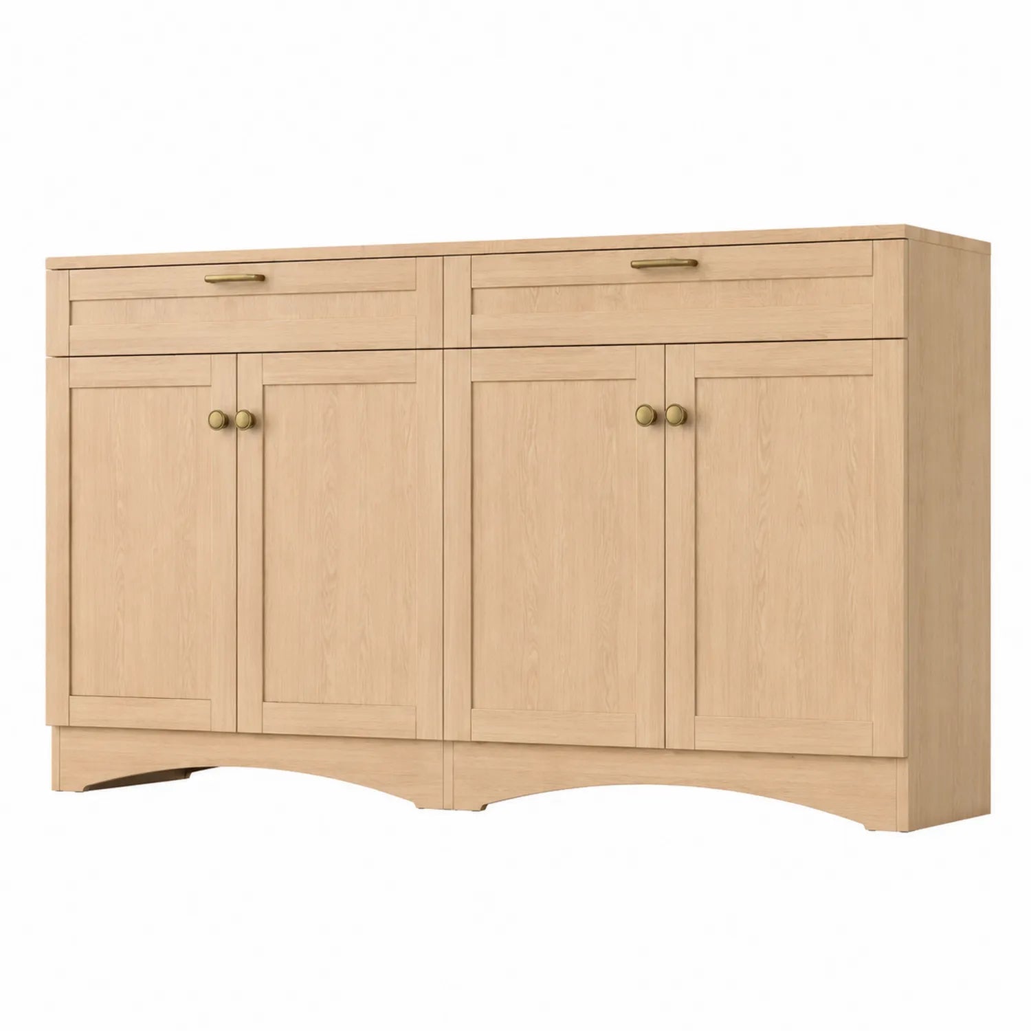 Credenza in Legno con 4 Porte e 2 Cassetti