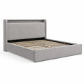 Letto matrimoniale in tessuto con doghe in legno 200x160 cm