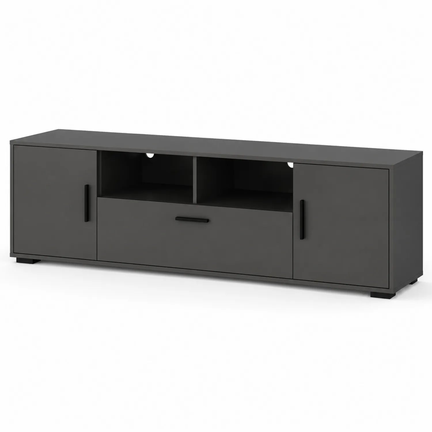 Mobile TV in legno truciolato grigio antracite 140x40x35 cm