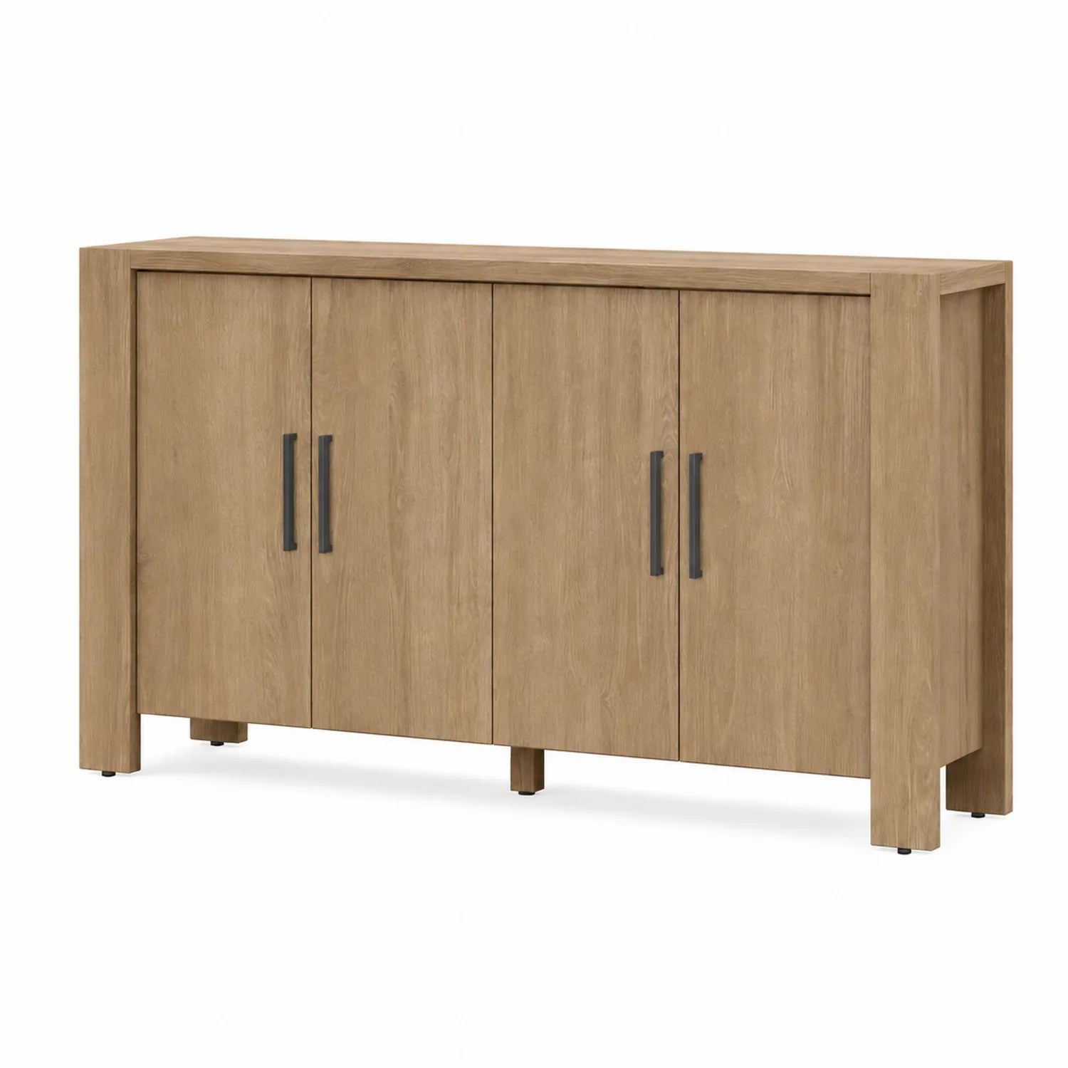 Credenza in legno di quercia con 4 ante