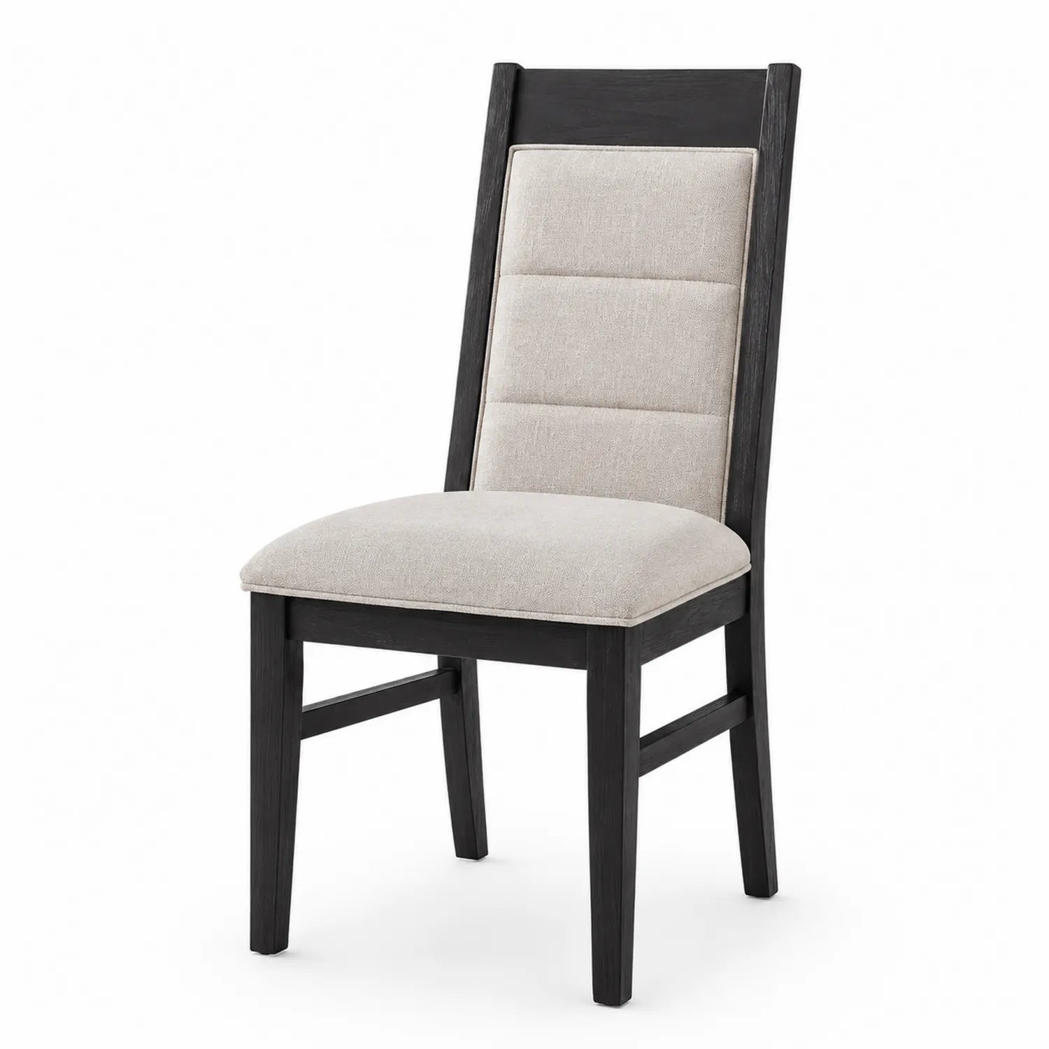 Sedia da pranzo in legno e tessuto beige