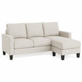 Divano angolare in tessuto con chaise longue