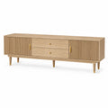 Mobile TV Legno Rovere 180x40x50 cm con Cassetti e Ante