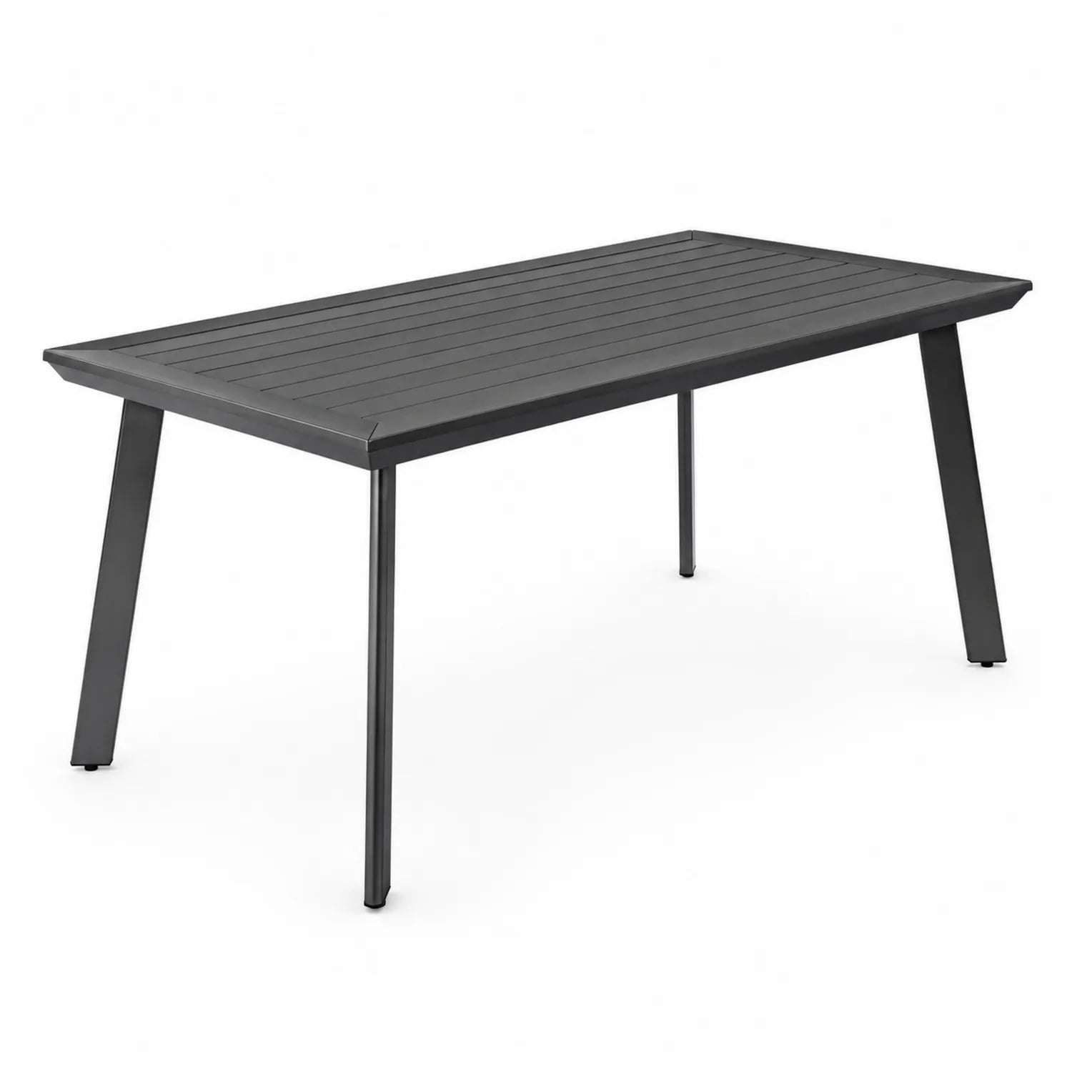 Tavolo rettangolare da esterno in alluminio grigio