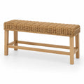 Panca in Rattan e Legno di Quercia