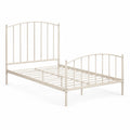 Letto Matrimoniale in Metallo Beige 160x200 cm
