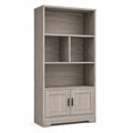 Libreria in legno con ripiani e sportelli 80x30x180 cm