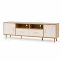 Mobile TV in legno con porte e cassetti 180x40x50 cm