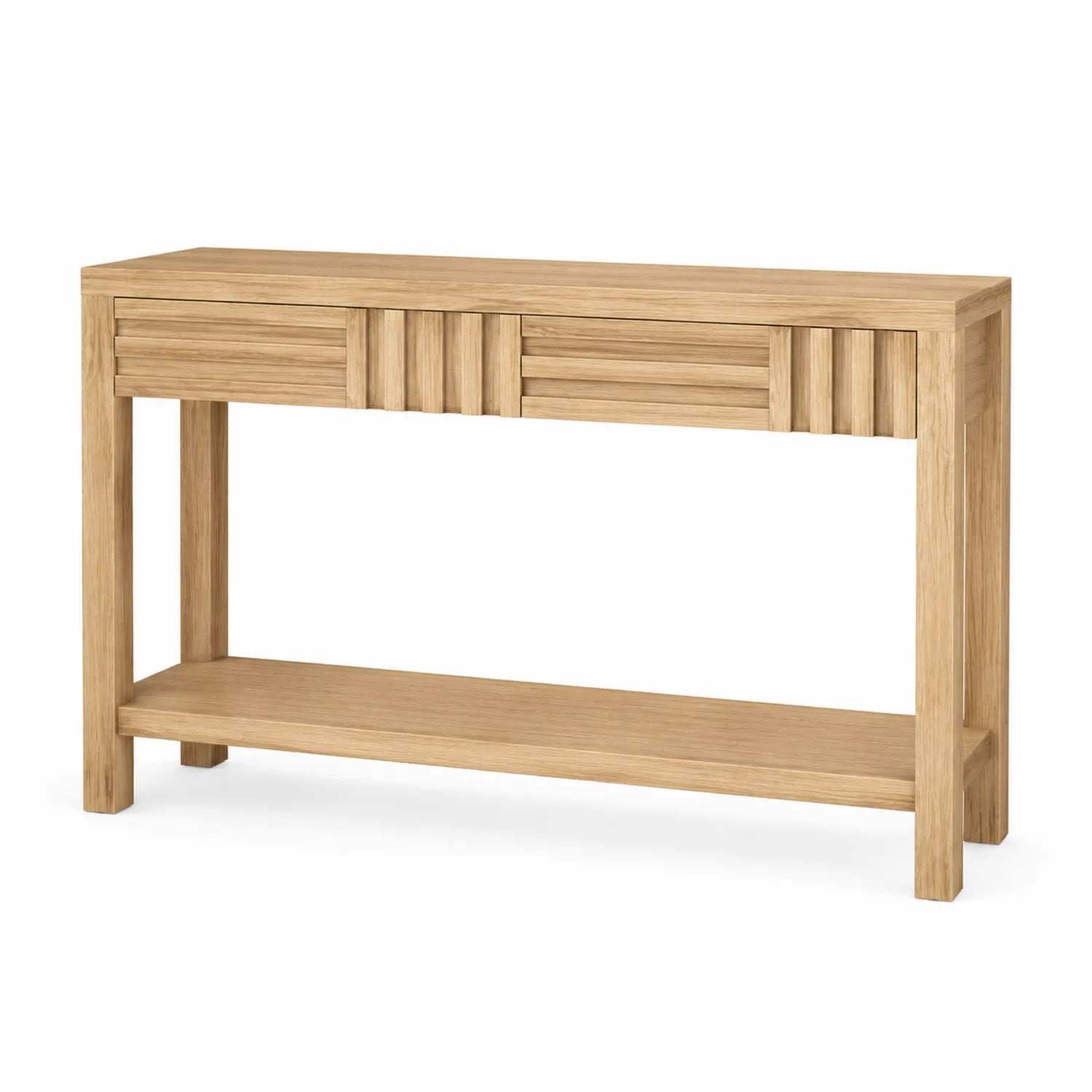 Consolle rettangolare in legno di rovere 120x40x80 cm