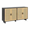 Credenza in MDF e Rattan 160x40x80cm