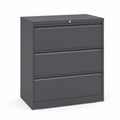Cassettiera in metallo con 3 cassetti grigio 100x45x100 cm
